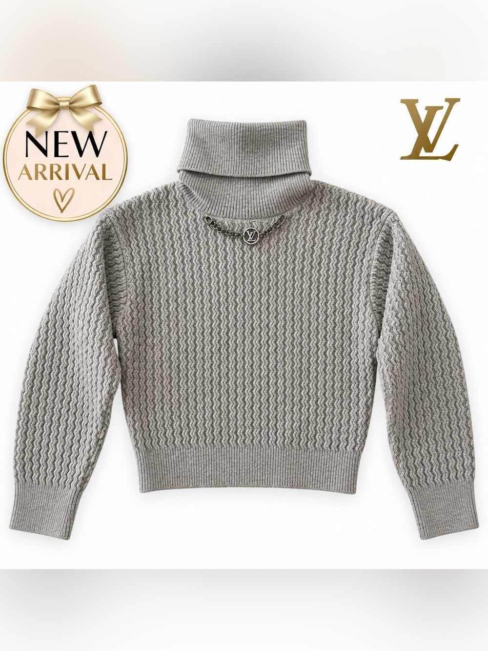 🩶 Women’s Textured Turtleneck Knit Sweater 🩶